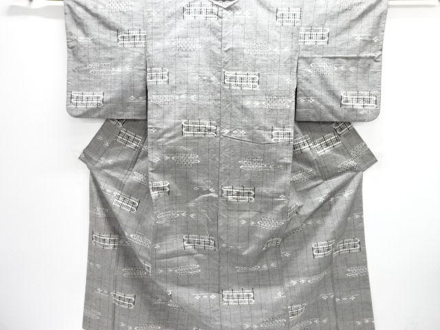 JAPANESE KIMONO / TSUMUGI / WOVEN KASURI 